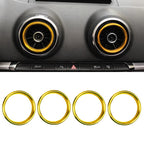 Kit de 4 Inserts Décoratifs d'Aérateurs Aluminium pour Audi A3 S3 RS3 8V