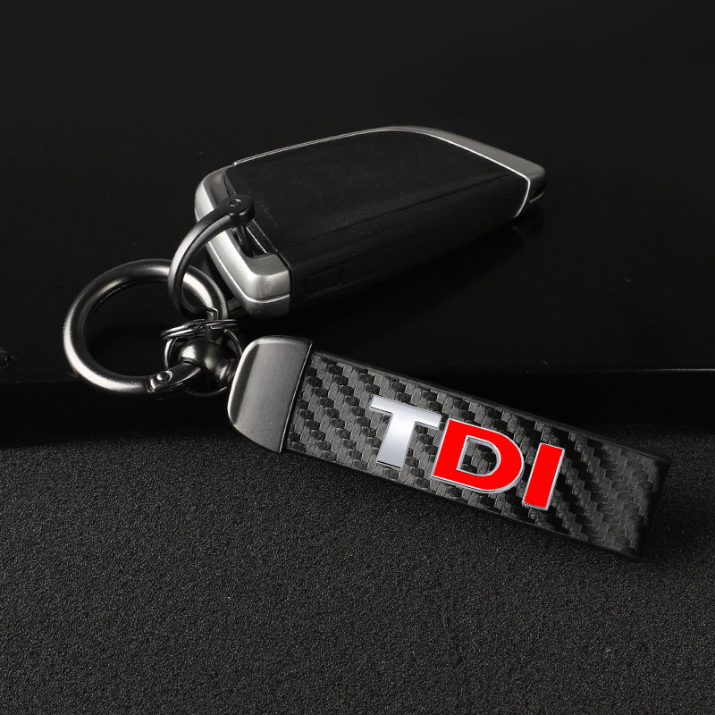 Porte-clés motorisation TDI - Finition look carbone