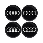 Lot de 4 Caches Moyeux de Roue Emblème Audi (69mm / 60mm)