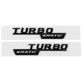 Logo Turbo 4Matic+ noir brillant pour ailes Mercedes-AMG