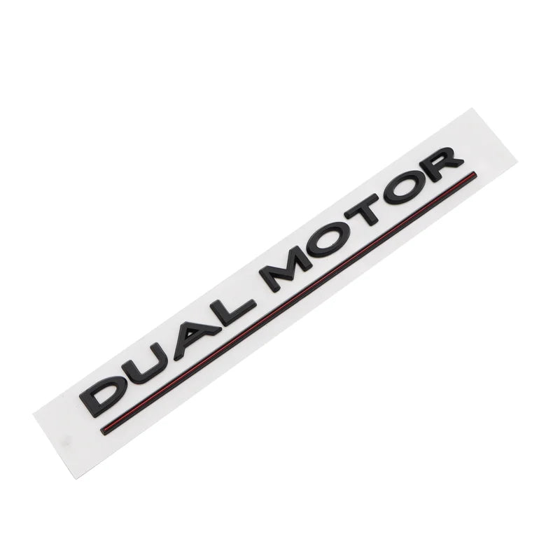 Logo Dual Motor noir mat pour Tesla Model 3 / Y