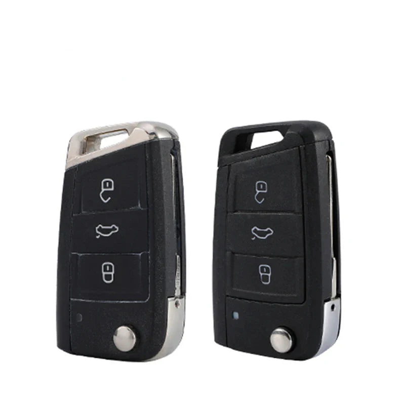 Coque de Clé de Rechange Argentée pour Volkswagen Golf 7 VII