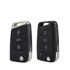 Coque de Clé de Rechange Argentée pour Volkswagen Golf 7 VII