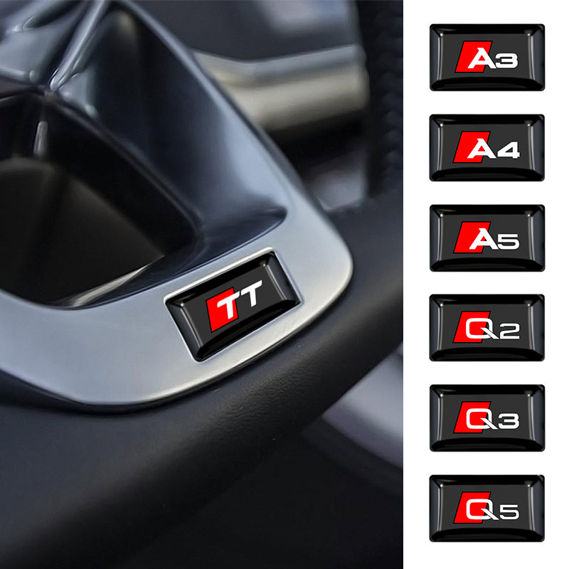 Lot de 10 stickers logo Audi pour jantes et habitacle