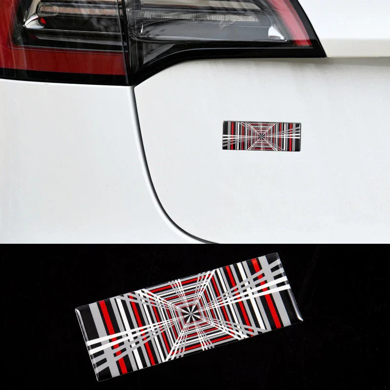 Logo badge Tesla PLAID - Emblème performance pour Model S et X