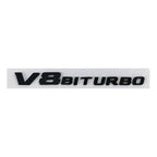 Logo emblème V8 Biturbo - Finition chrome ou noir