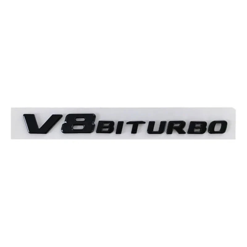 Logo emblème V8 Biturbo - Finition chrome ou noir