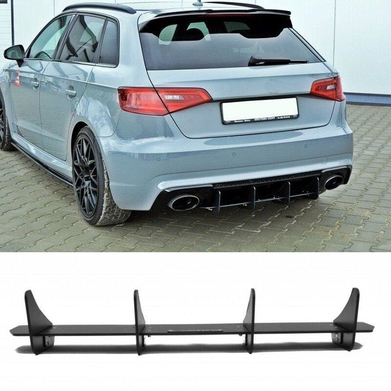 Lame de diffuseur arrière à ailettes sport Audi S3 / RS3 8V