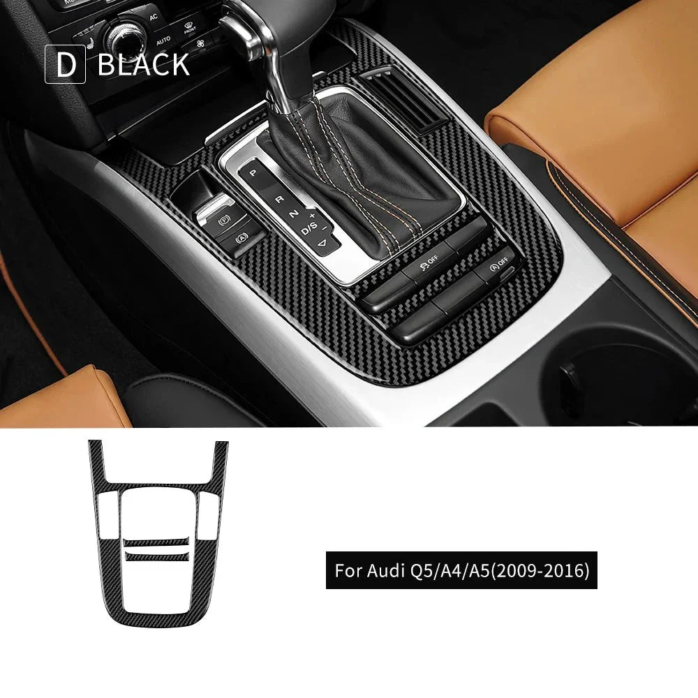 Insert de Console Centrale Look Carbone pour Audi A4 A5 Q5 B8