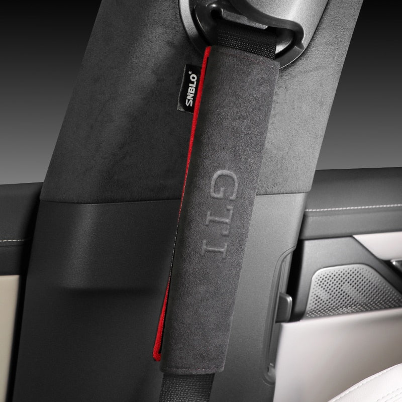 Fourreaux de ceinture en Alcantara logo GTI - Look Racing