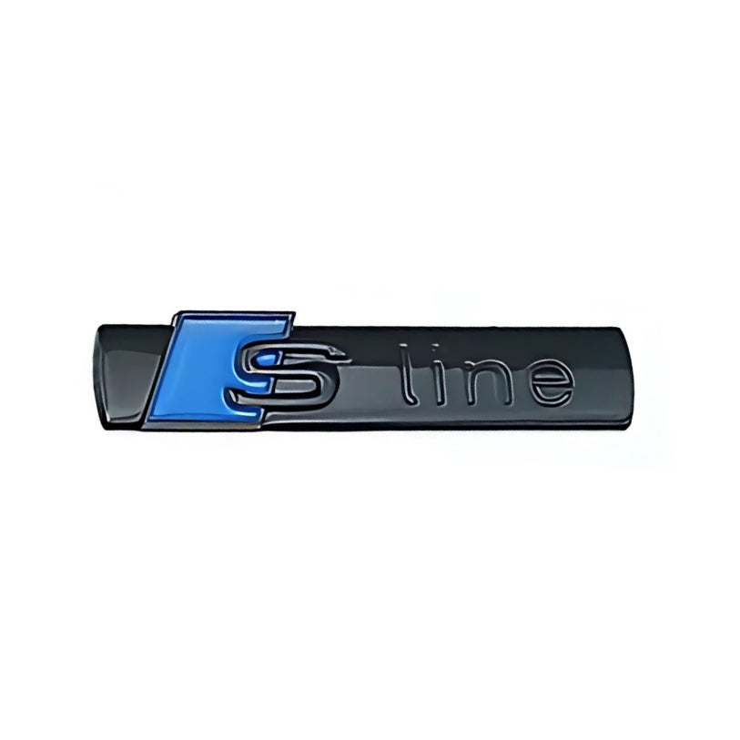 Logo adhésif S-line pour ailes ou calandre Audi