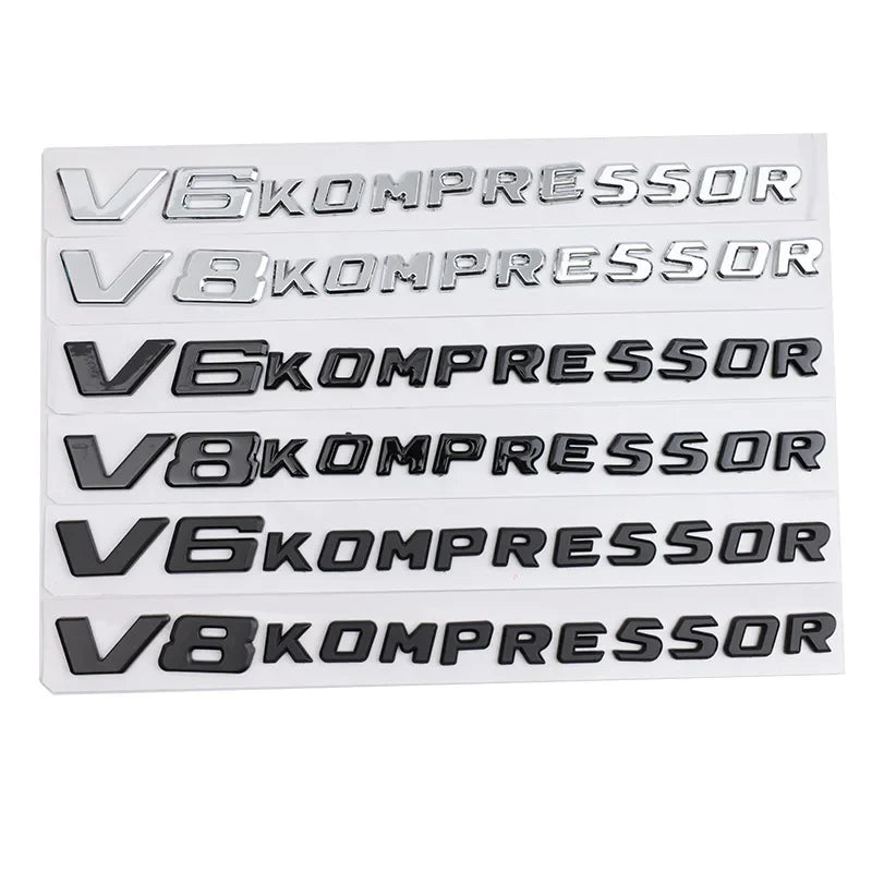 Logo monogramme V6 / V8 Kompressor pour Mercedes-Benz