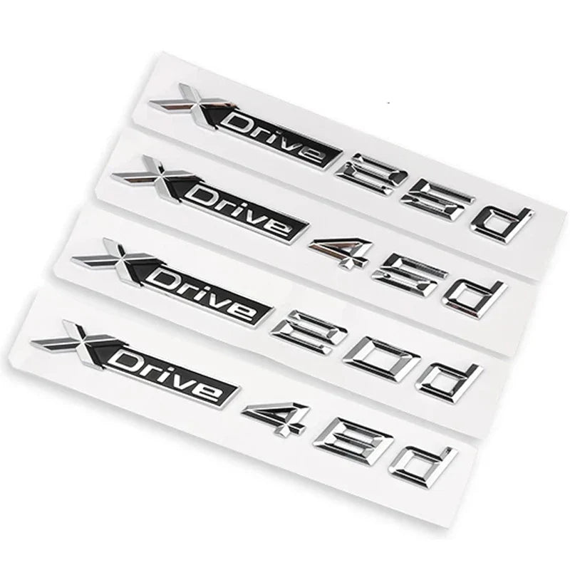 Logo monogramme xDrive noir pour BMW Séries X1 X3 X4 X5 X6 X7