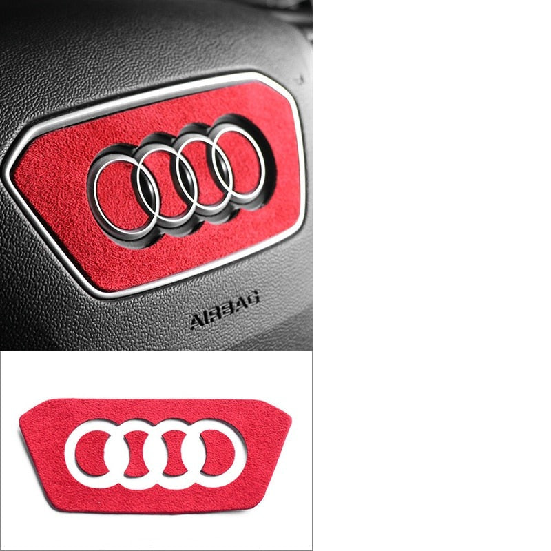 Insert autocollant de volant style alcantara pour Audi