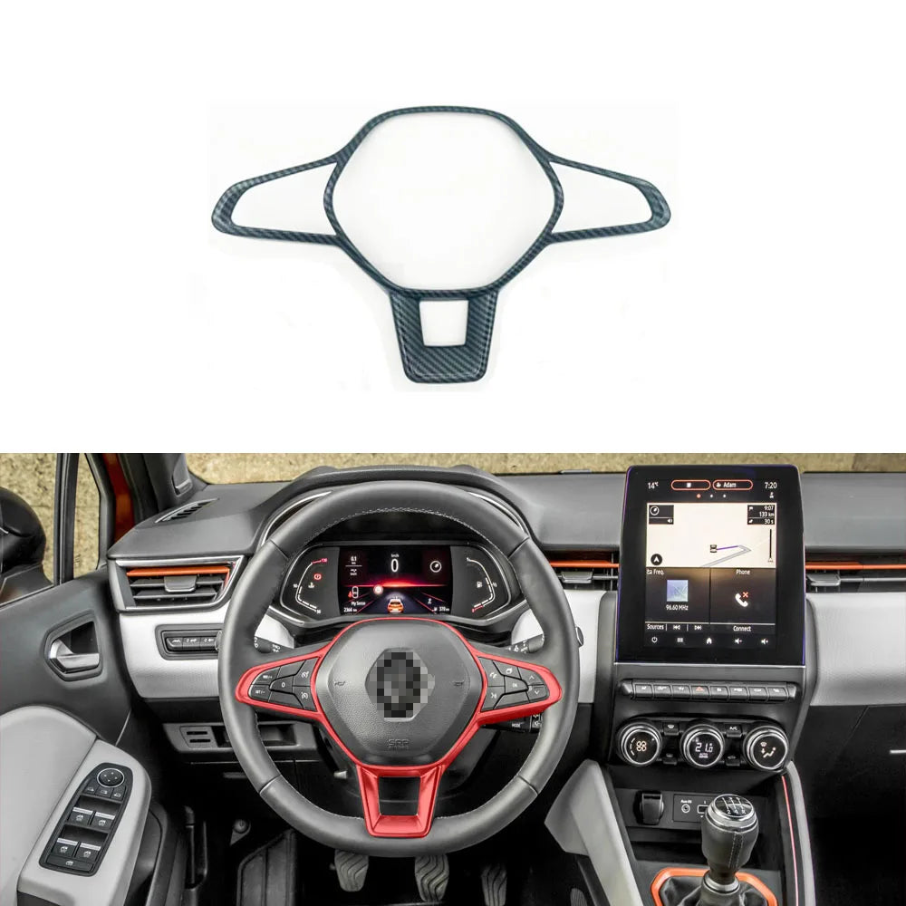 Kit d'inserts habitacle finition carbone pour Renault Clio V