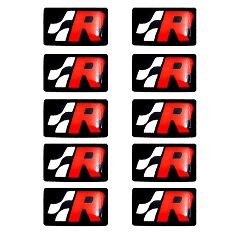 Lot de 10 autocollants logos GTI / R pour Volkswagen