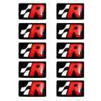 Lot de 10 autocollants logos GTI / R pour Volkswagen