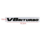 Logo emblème V8 Biturbo - Finition chrome ou noir