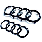 Logo Audi noir brillant avant et arrière