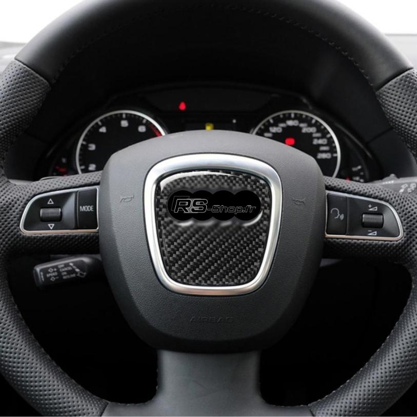 Sticker de volant finition carbone 3D pour Audi A4 B7