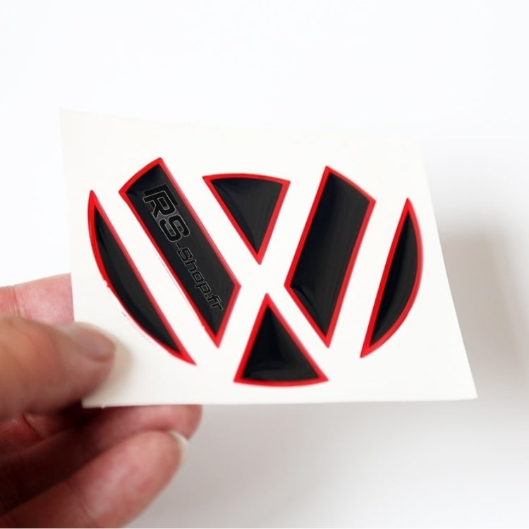Sticker de logo VW noir et rouge pour Volkswagen Golf 7.5
