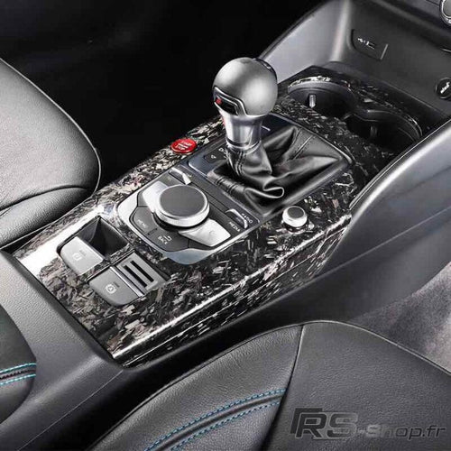 Console Centrale en Carbone Véritable pour Audi A3 S3 RS3 8V