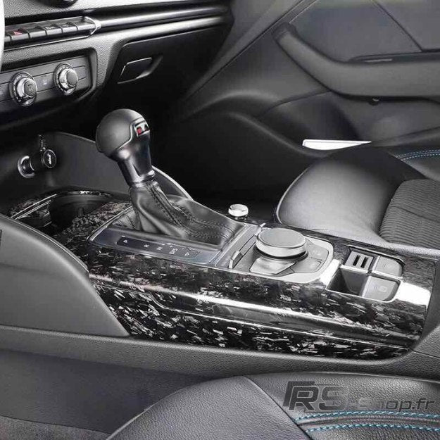 Console Centrale en Carbone Véritable pour Audi A3 S3 RS3 8V