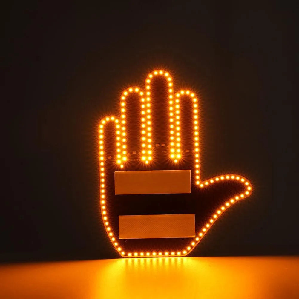 Signal LED main interactive pour vitre arrière - Gadget voiture