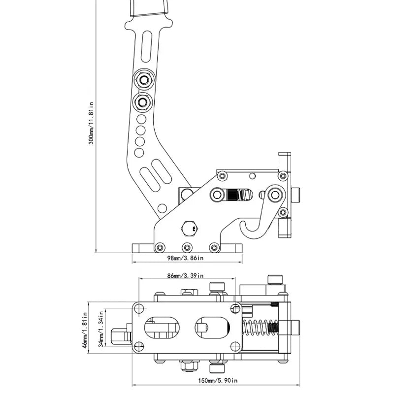 Frein à Main Hydraulique USB avec Capteur pour Simulateur PC SimRacing