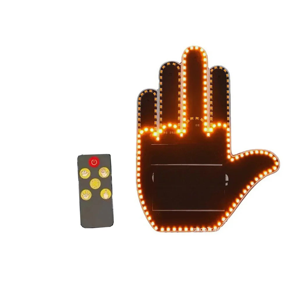Signal LED main interactive pour vitre arrière - Gadget voiture