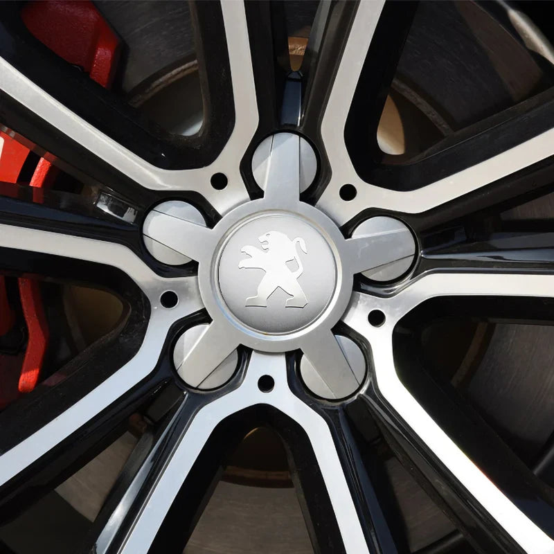 Enjoliveurs de Centre de Roue pour Jantes Peugeot - Logo Lion