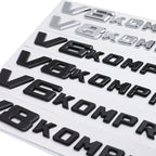 Logo monogramme V6 / V8 Kompressor pour Mercedes-Benz