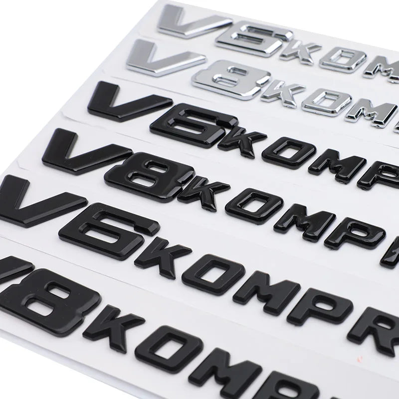 Logo monogramme V6 / V8 Kompressor pour Mercedes-Benz