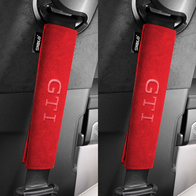 Fourreaux de ceinture en Alcantara logo GTI - Look Racing