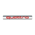 Logo emblème Quattro adhésif pour carrosserie Audi