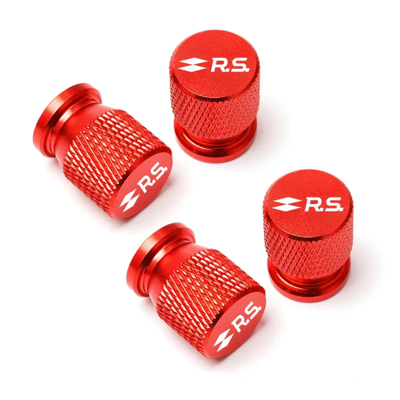 Bouchons de Valve de Roue Logo Renault Sport RS