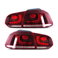 Paire de Feux Arrière à LED Look Cerise pour Volkswagen Golf VI MK6