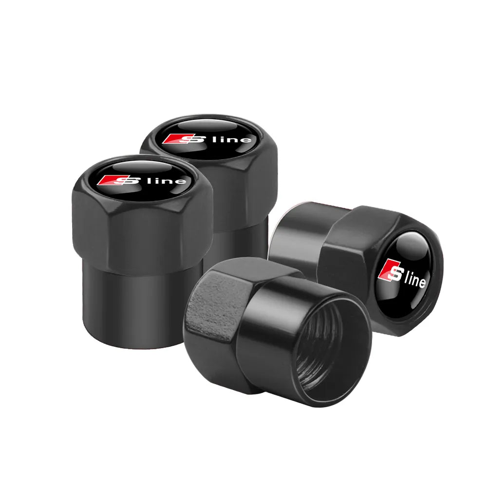 Lot de 4 Bouchons de Valve de Pneu pour Audi RS / S-line