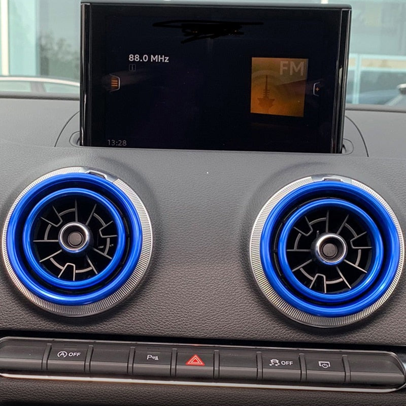 Kit de 4 Inserts Décoratifs d'Aérateurs Aluminium pour Audi A3 S3 RS3 8V