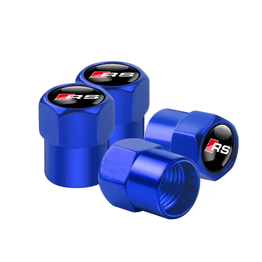 Lot de 4 Bouchons de Valve de Pneu pour Audi RS / S-line