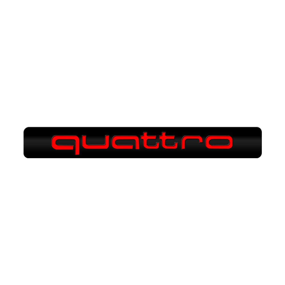 Logo emblème Quattro adhésif pour carrosserie Audi