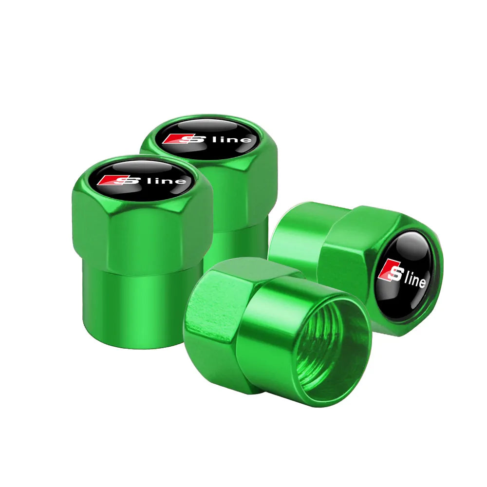 Lot de 4 Bouchons de Valve de Pneu pour Audi RS / S-line