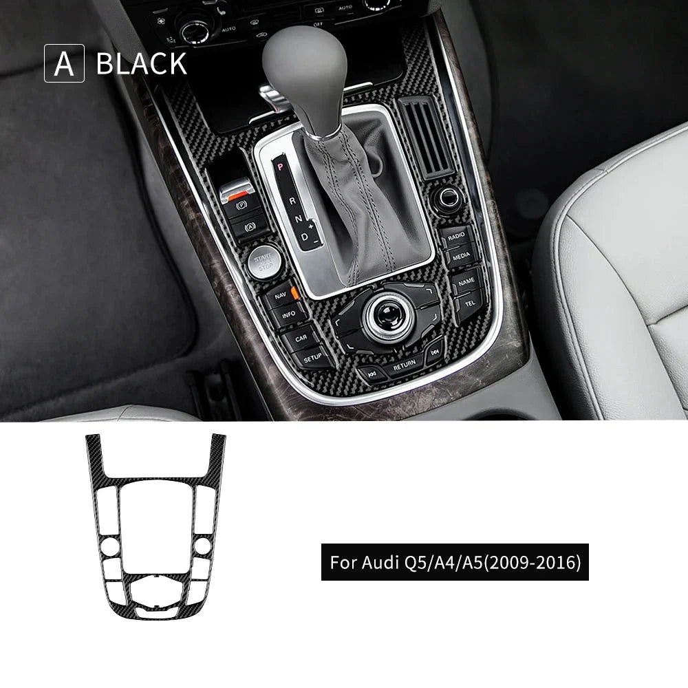 Insert de Console Centrale Look Carbone pour Audi A4 A5 Q5 B8