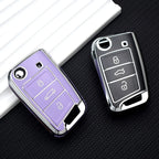 Coque de Clé de Rechange Argentée pour Volkswagen Golf 7 VII