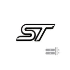 Logo ST rouge pour calandre et coffre Ford