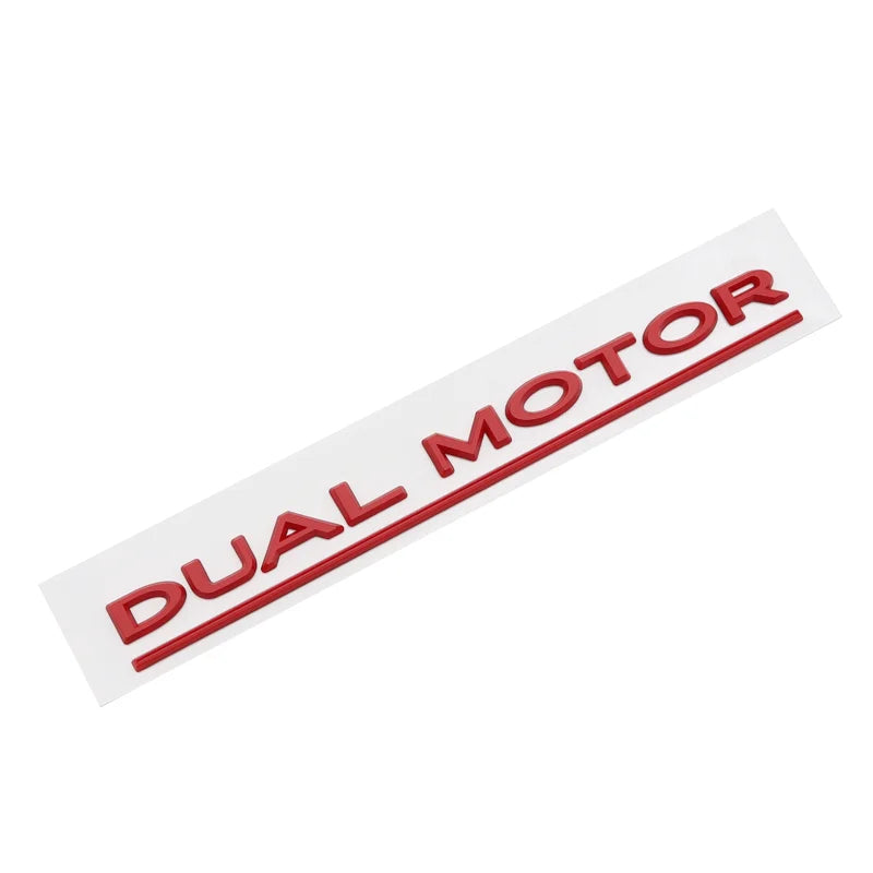 Logo Dual Motor noir mat pour Tesla Model 3 / Y