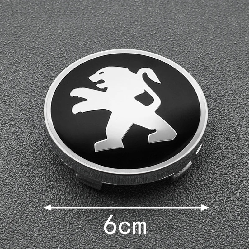 Enjoliveurs de Centre de Roue pour Jantes Peugeot - Logo Lion