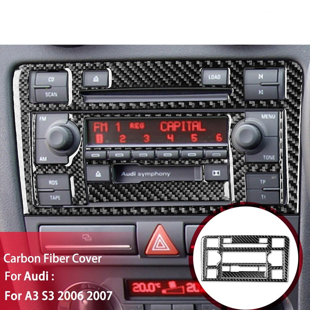 Autocollant 3D Carbone pour Console Centrale Audi A3 S3 RS3 8P
