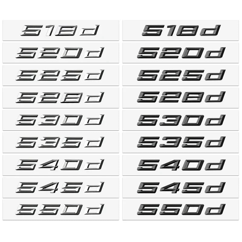 Logo série 5 noir BMW 520d 530d 535d 550i