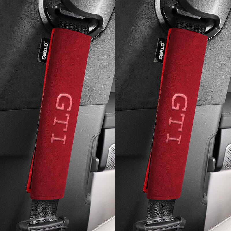 Fourreaux de ceinture en Alcantara logo GTI - Look Racing